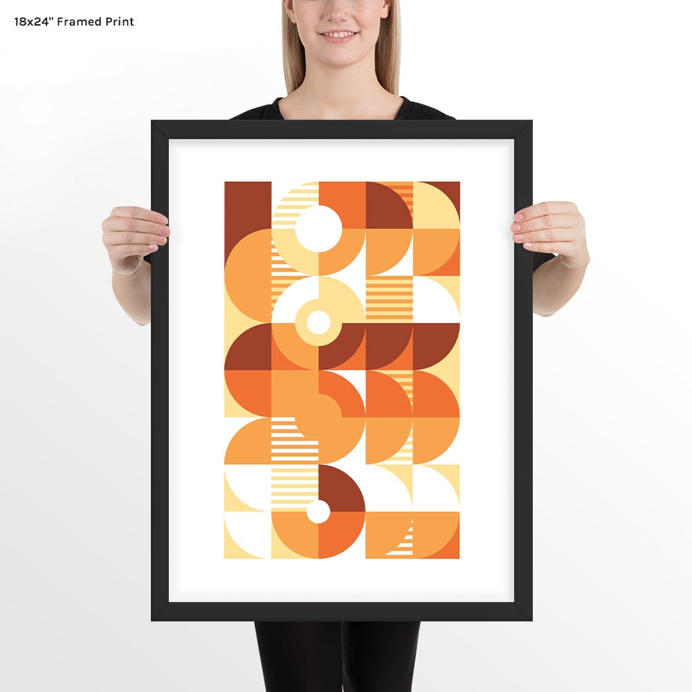 Image of Monochromatic Machine in Orange Art Print