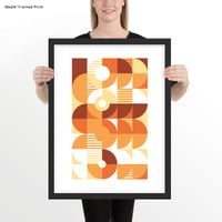Image 3 of Monochromatic Machine in Orange Art Print