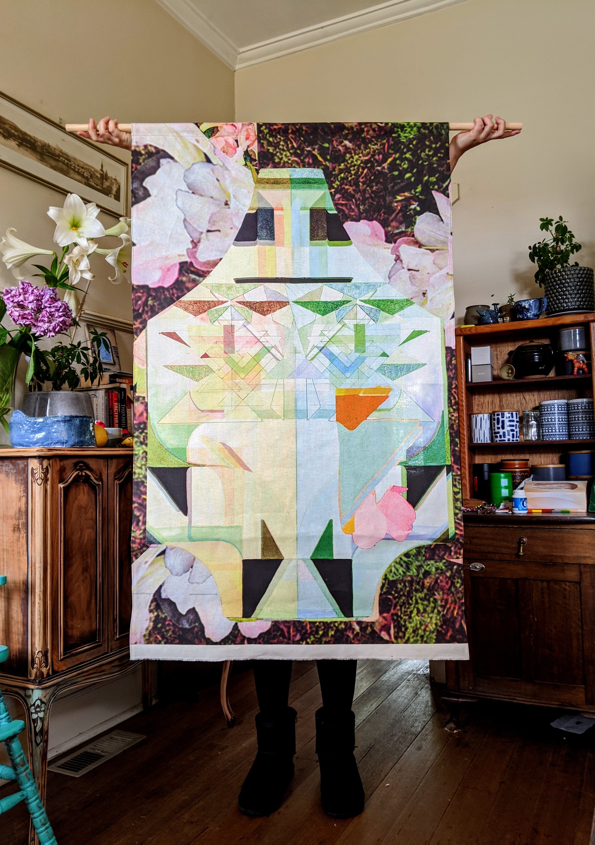 Image of To Eat Glass, print four, fabric large size