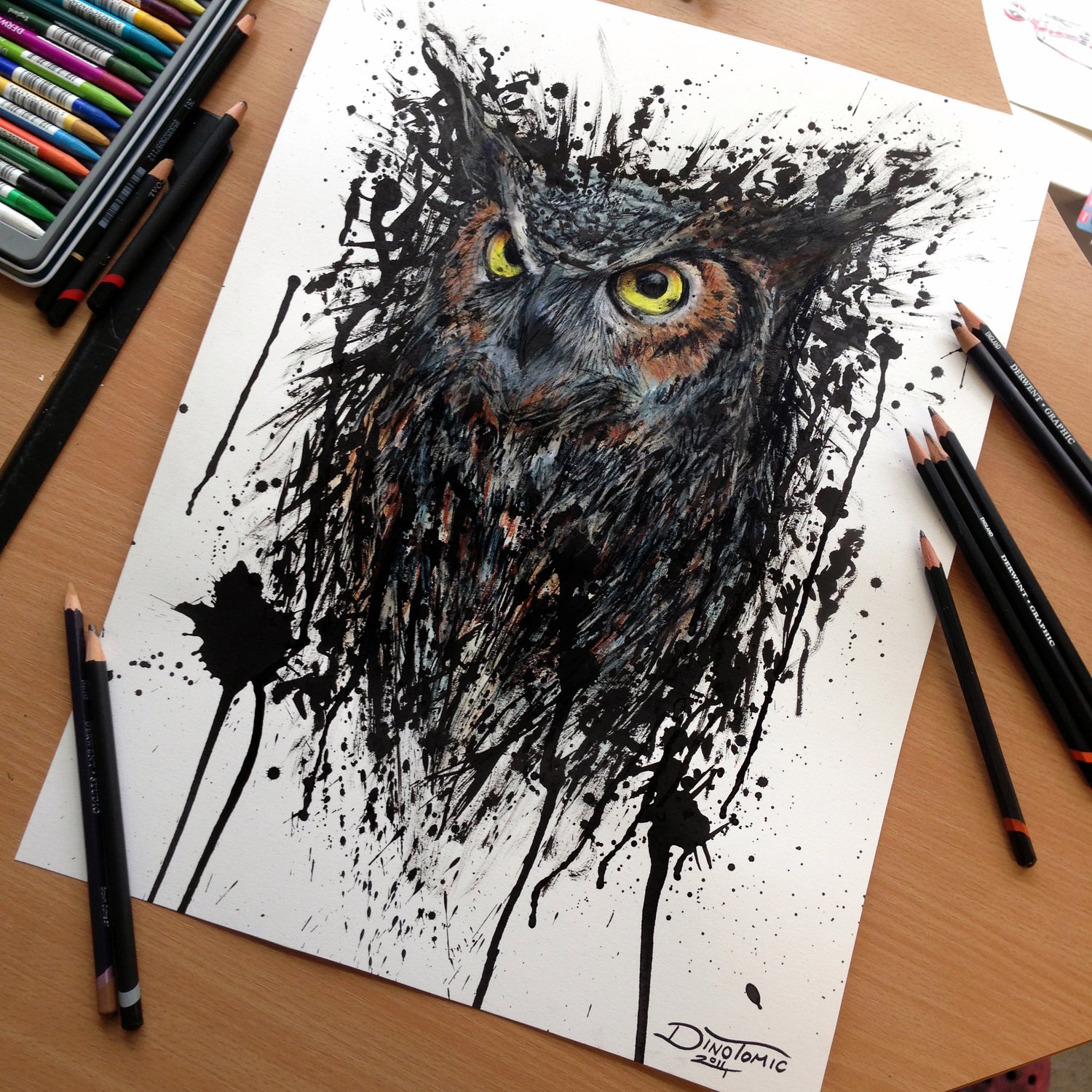 Image of #158 Owl Splatter 