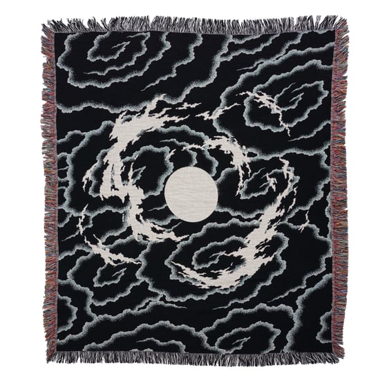 Image of Full Moon Spiral Jacquard Woven Blanket