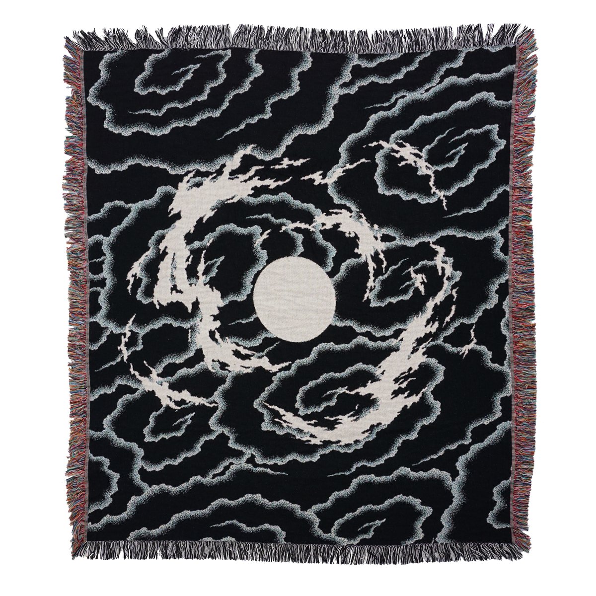 Full Moon Spiral Jacquard Woven Blanket