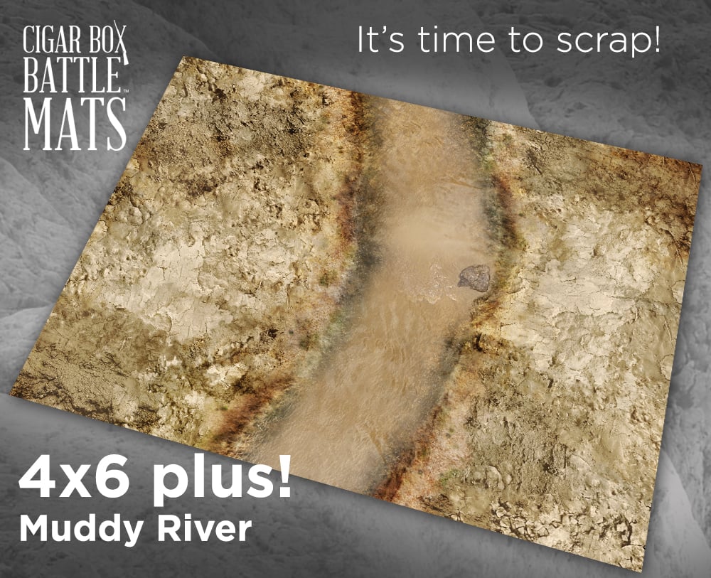 Muddy River -- 4' by 6' plus -- #870 / Cigar Box Battle Store