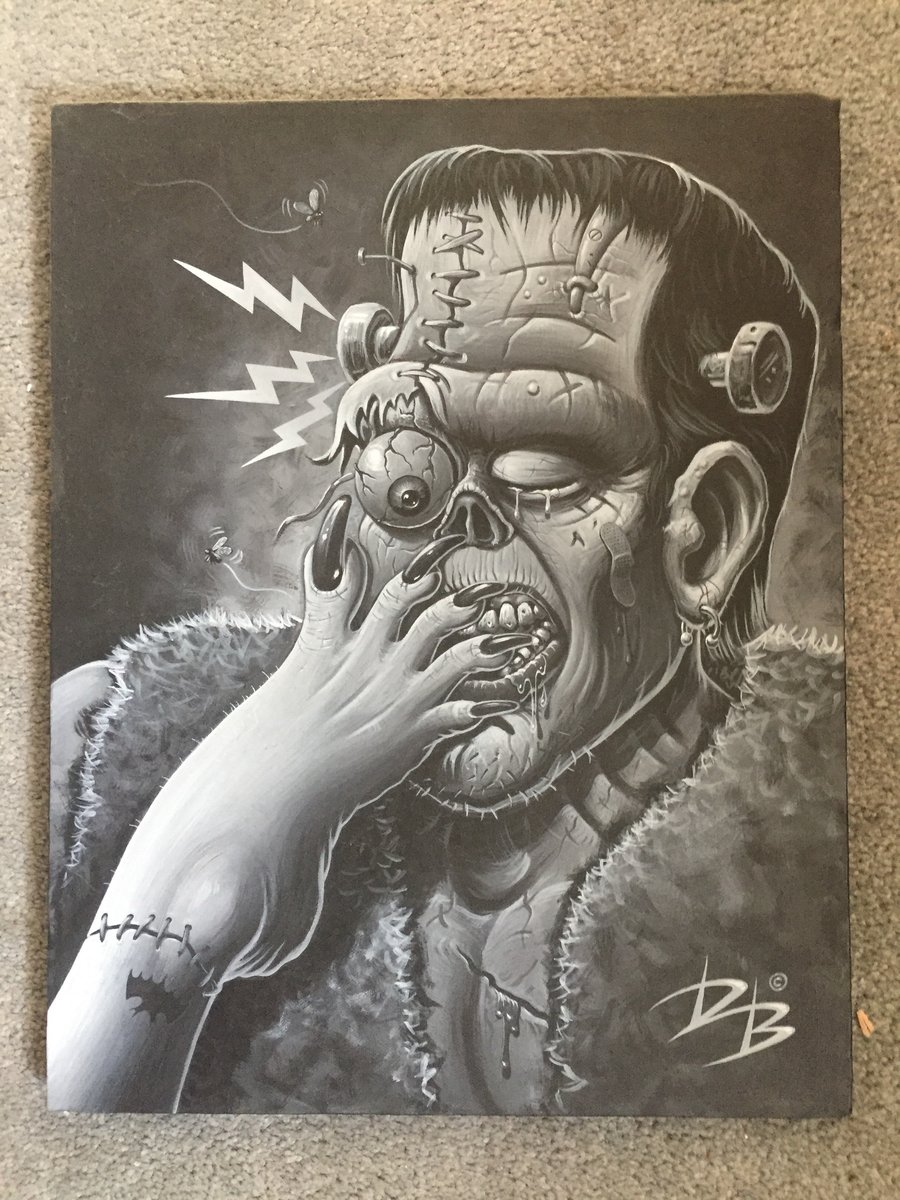 Image of FRANKENFOOT painting by Dave Burke  