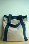 Sac Annette soft beige and graphics flowers 