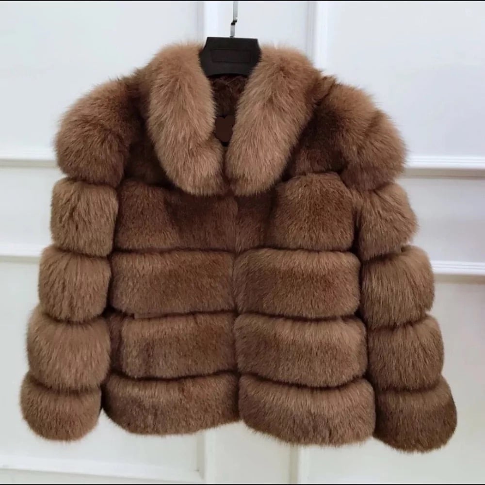 Image of Brown Fox Fur Coat