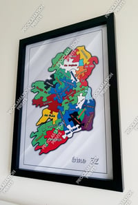 Image 2 of 'Éire 32' Map A3 print - Unframed. 