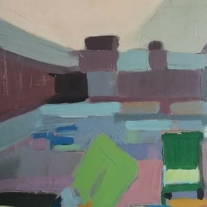 Image of Mid-Century, French Abstract Painting