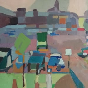 Image of Mid-Century, French Abstract Painting