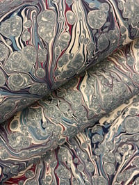 Image 3 of Marbled Paper #29 'Blue-Grey Stormont'
