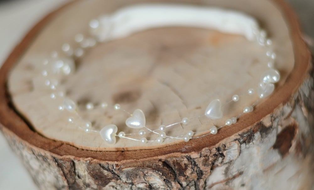 Image of Pearls and hearts headband 