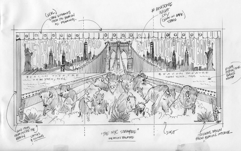 ONE OF A KIND - Original sketch for Tedeschi Trucks Band Triptych