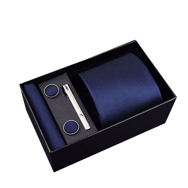 Image of Navy Blue Tie Set 