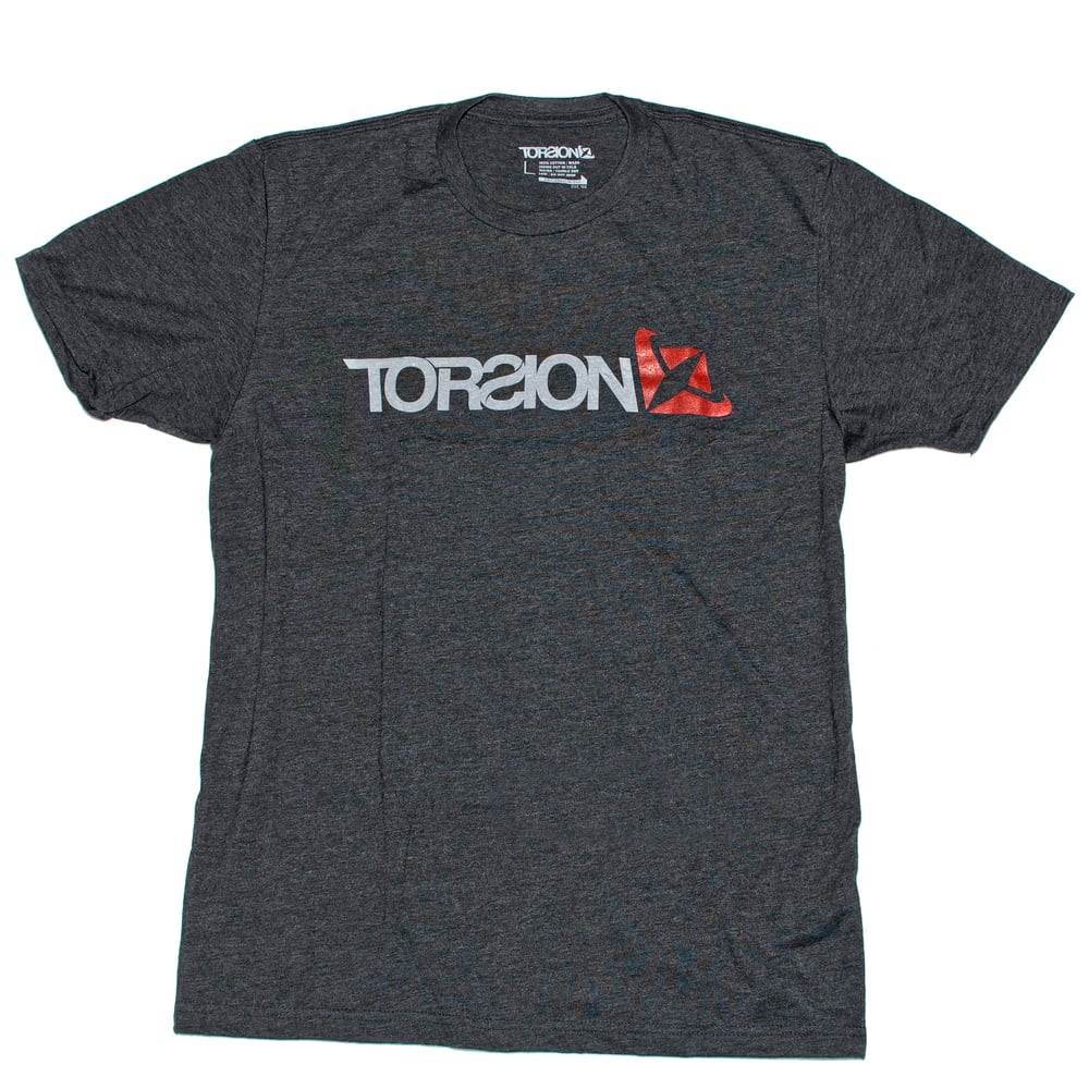 Image of Logo Tee - Charcoal/red