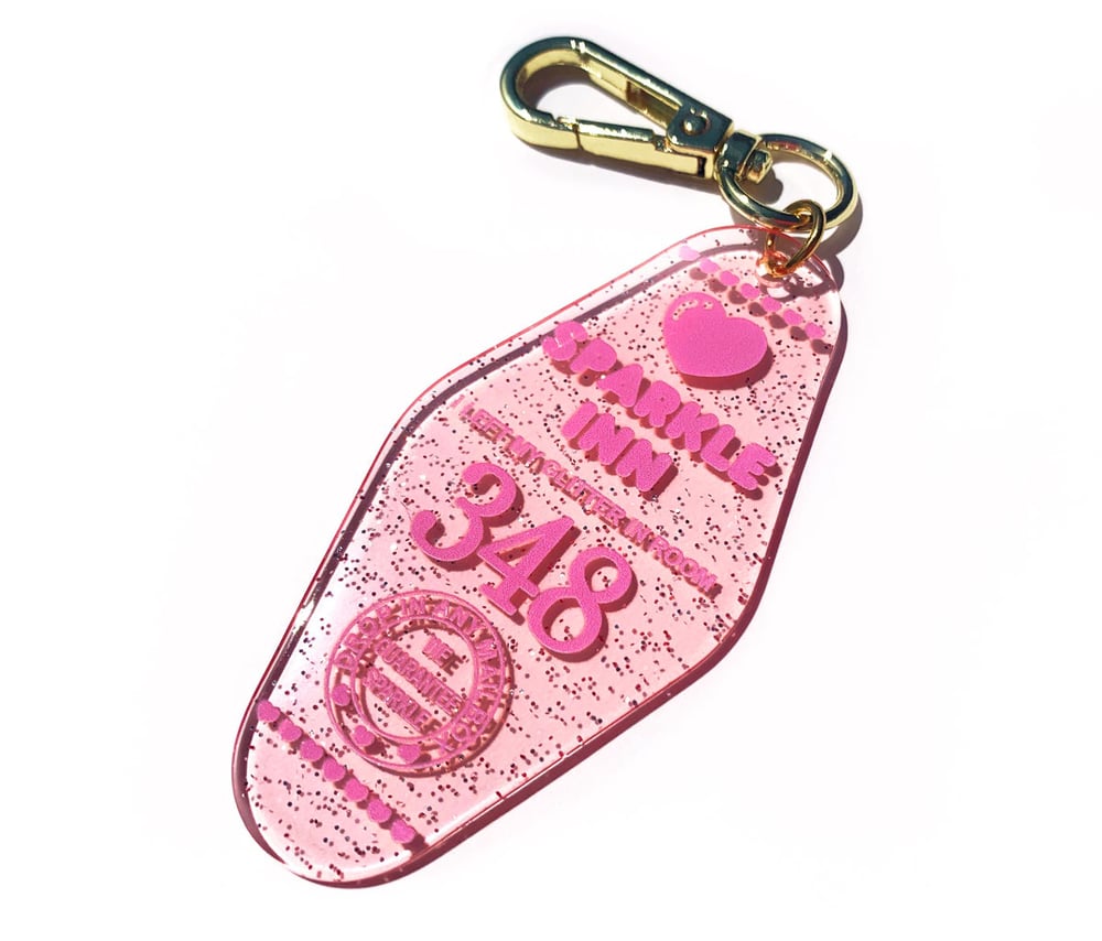 Image of Sparkle Inn Motel Bag Charm Keychain