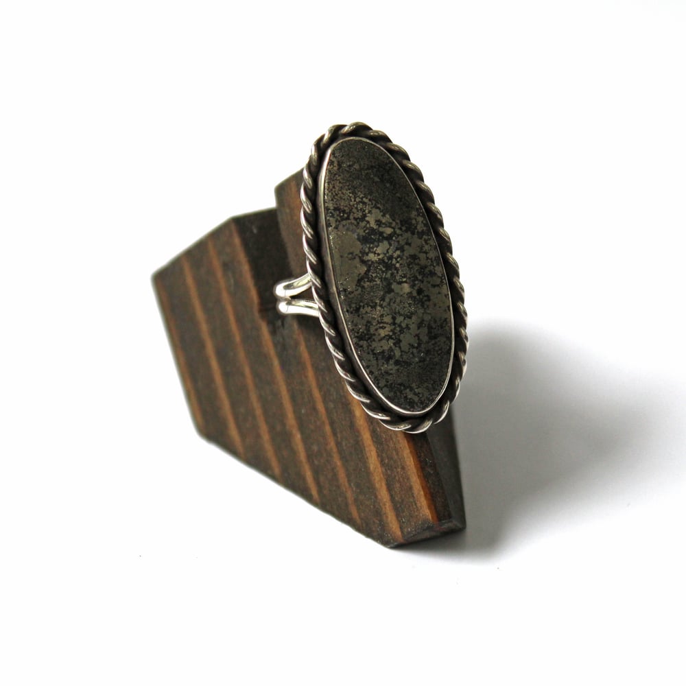 Pyrite Sterling Silver Ring - Size 9.5
