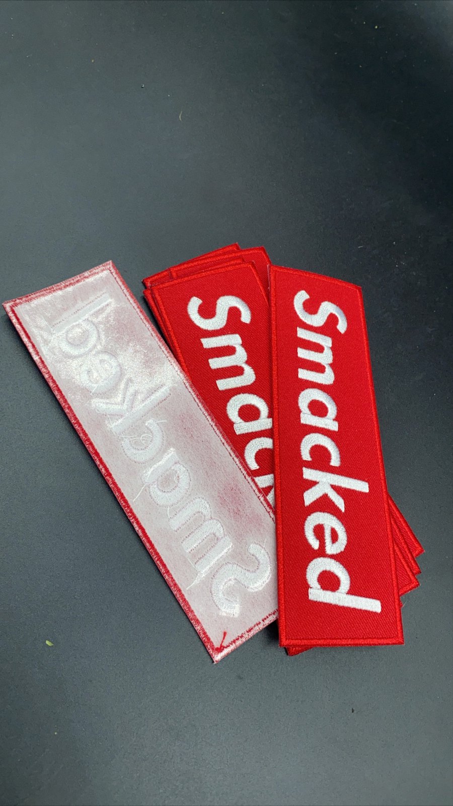Image of Smacked Box logo Iron on Patches 