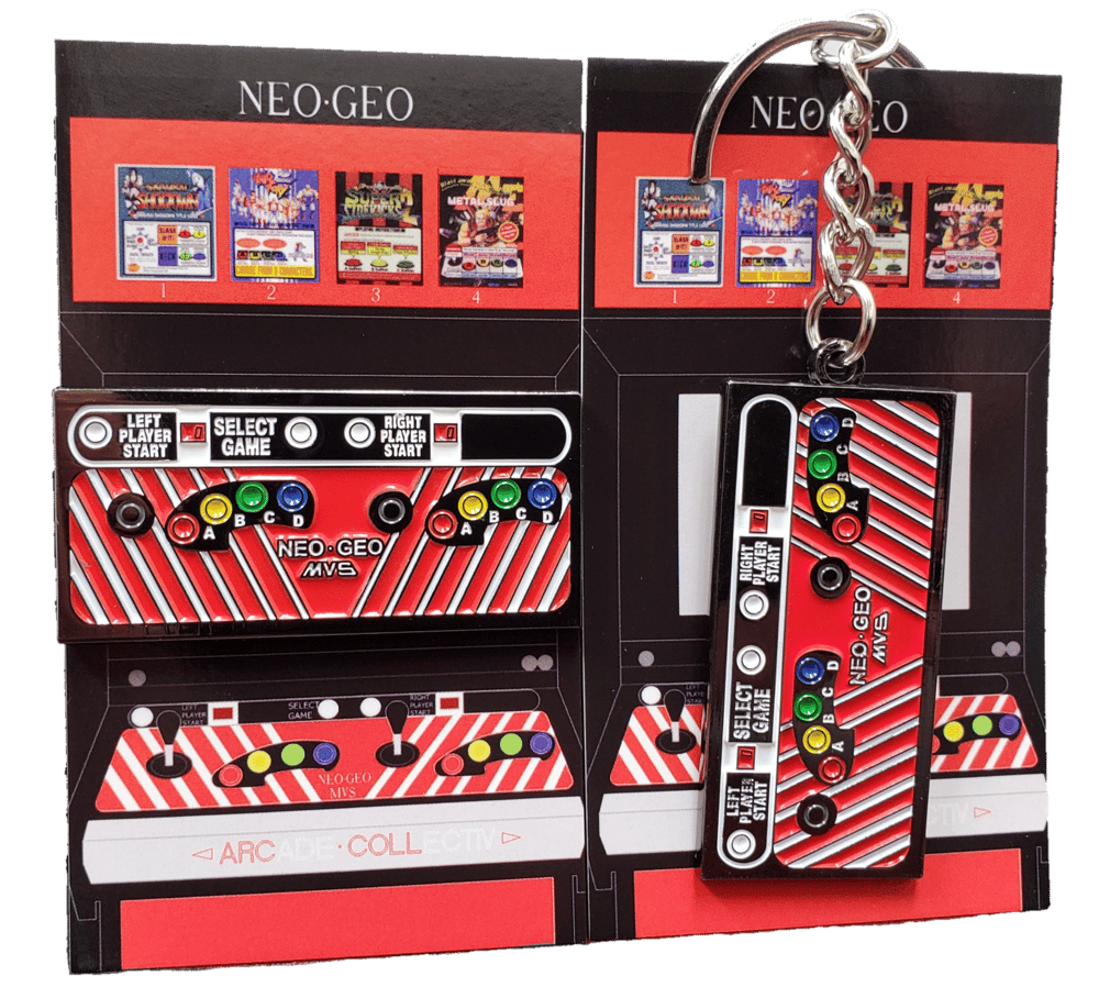 Image of NeoGeo Red/Gold Pin & Key-Chain