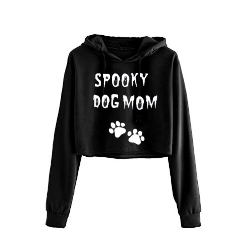 dog mom cropped sweatshirt