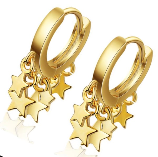 Image of 5 star gold earrings