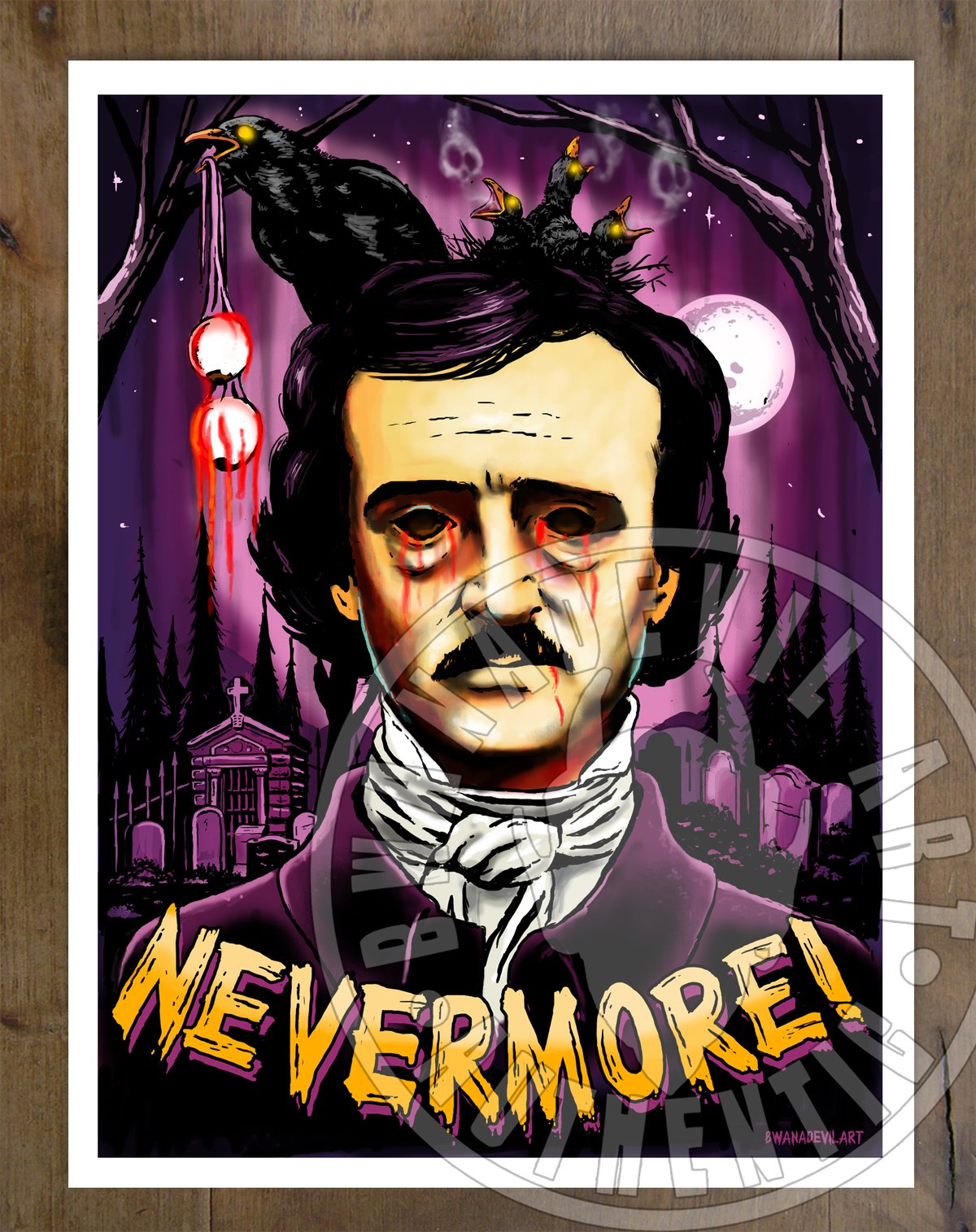 Image of Edgar Allan Poe Nevermore Print