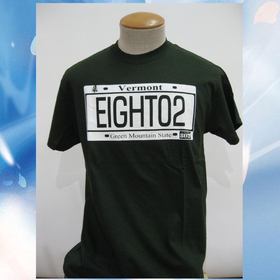 Image of 802 Vermont License plate Tee 