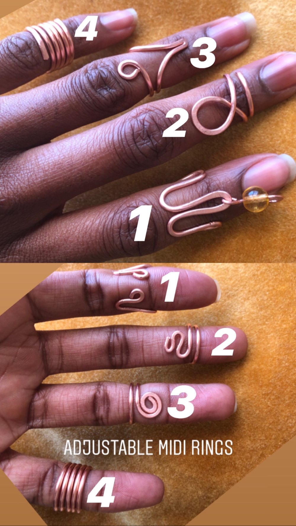 Image of Midi Copper Rings