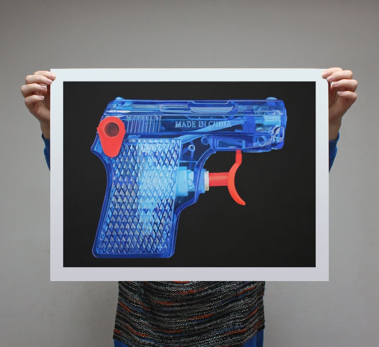 Image of 'Blue Pistol' - Limited Edition Print - 59cm x 43.5cm