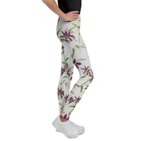 Image 3 of Girl's Lily Flower Yoga Pants