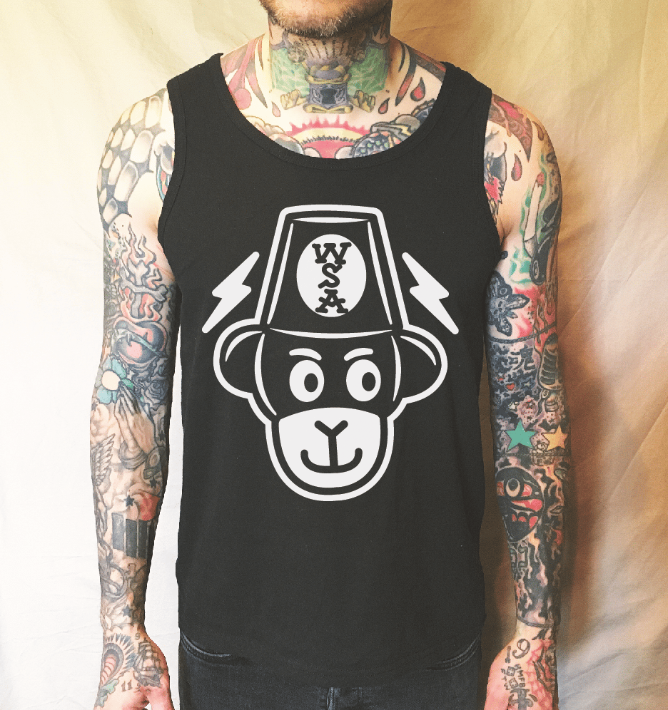 Image of BOLD MONKEY ON BLACK TANK (FREE SHIPPING)