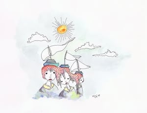 Image of Boat Girls Print