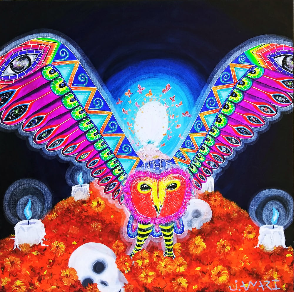 Image of 'Owl Alebrije' Original Painting