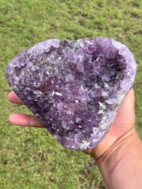 Image 3 of Amethyst With Calcite & Polished Edges | Brazil #2185