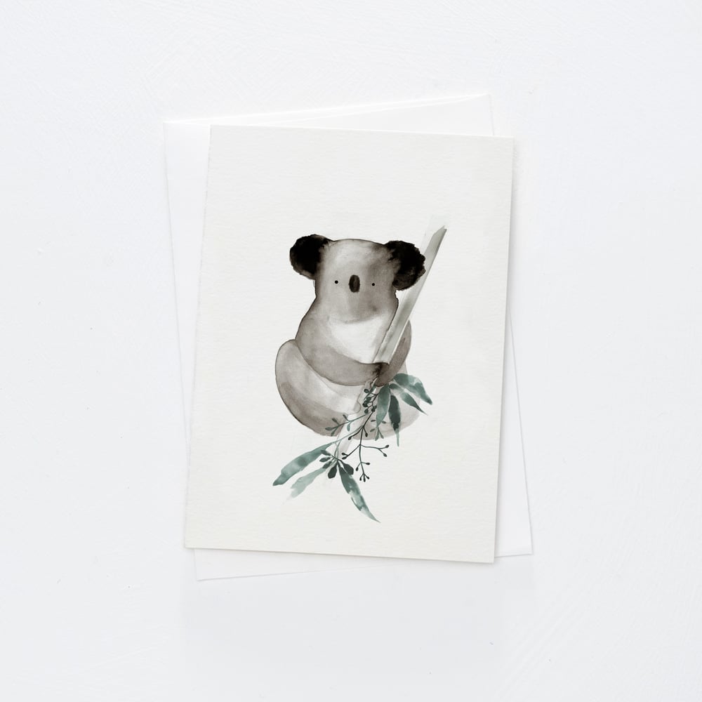 Image of Gum Leaf Koala card 