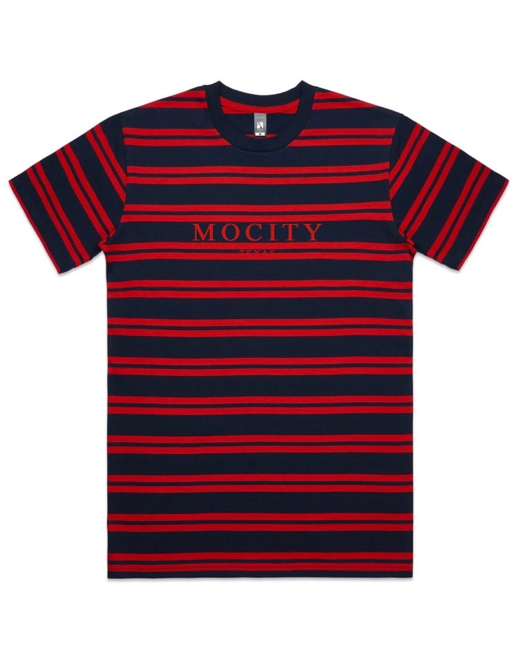 Image of Mo City Navy Striped Shirt