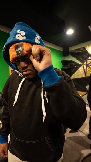 Image of Blue F hoodie