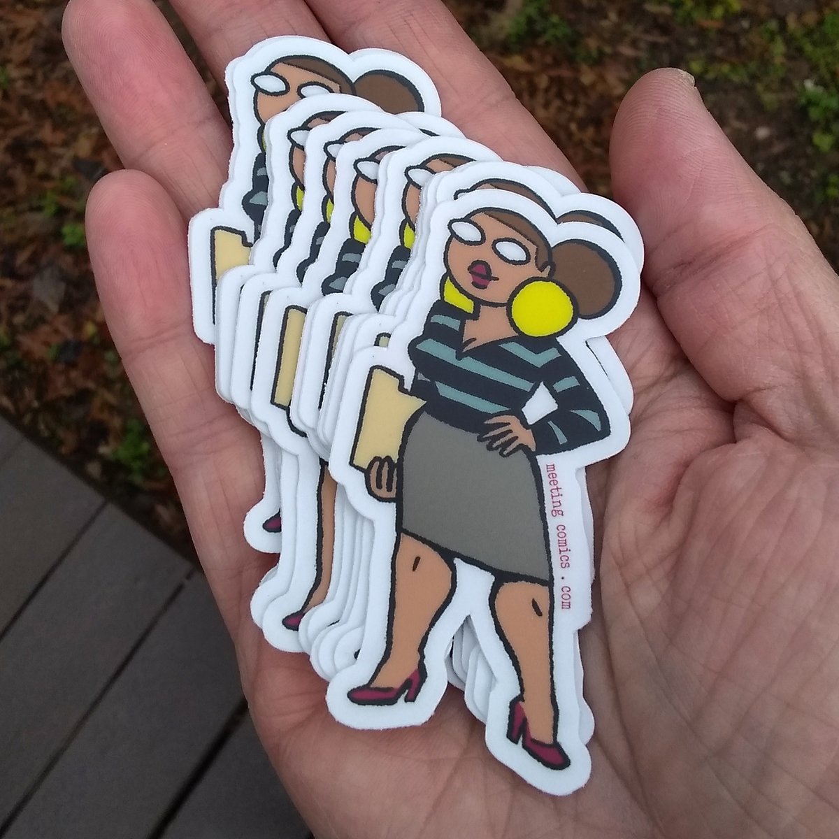 Image of Meeting Comics Val Transparent Sticker