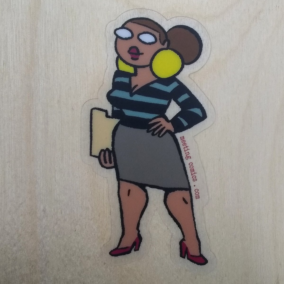 Image of Meeting Comics Val Transparent Sticker