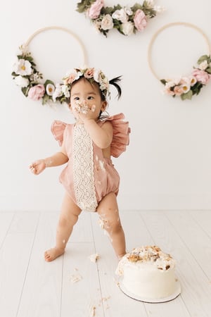 Image of Rose linen romper 