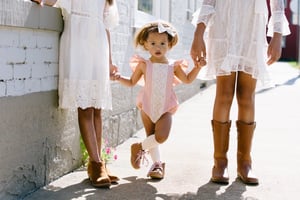 Image of Rose linen romper 