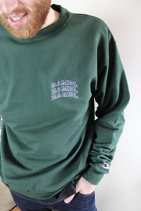 Dark Green & Lavender Crewneck