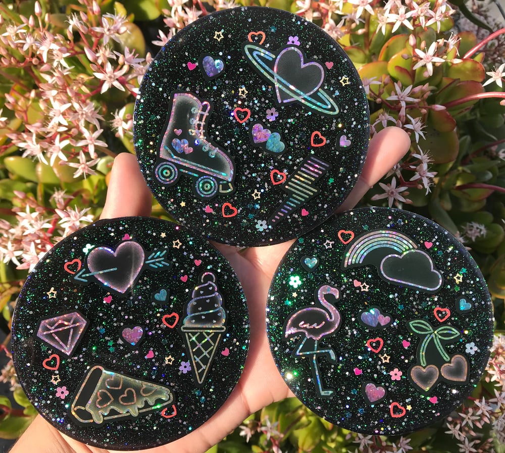 Image of Neon Valentine Coasters 