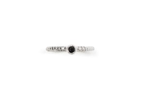 Image of Save ring with black spinel