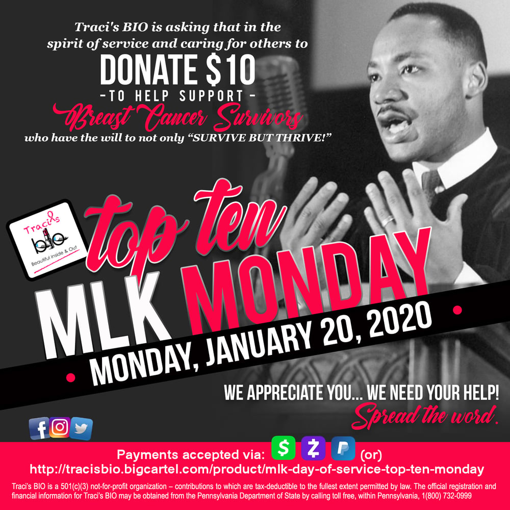 MLK Day of Service Top Ten Monday 