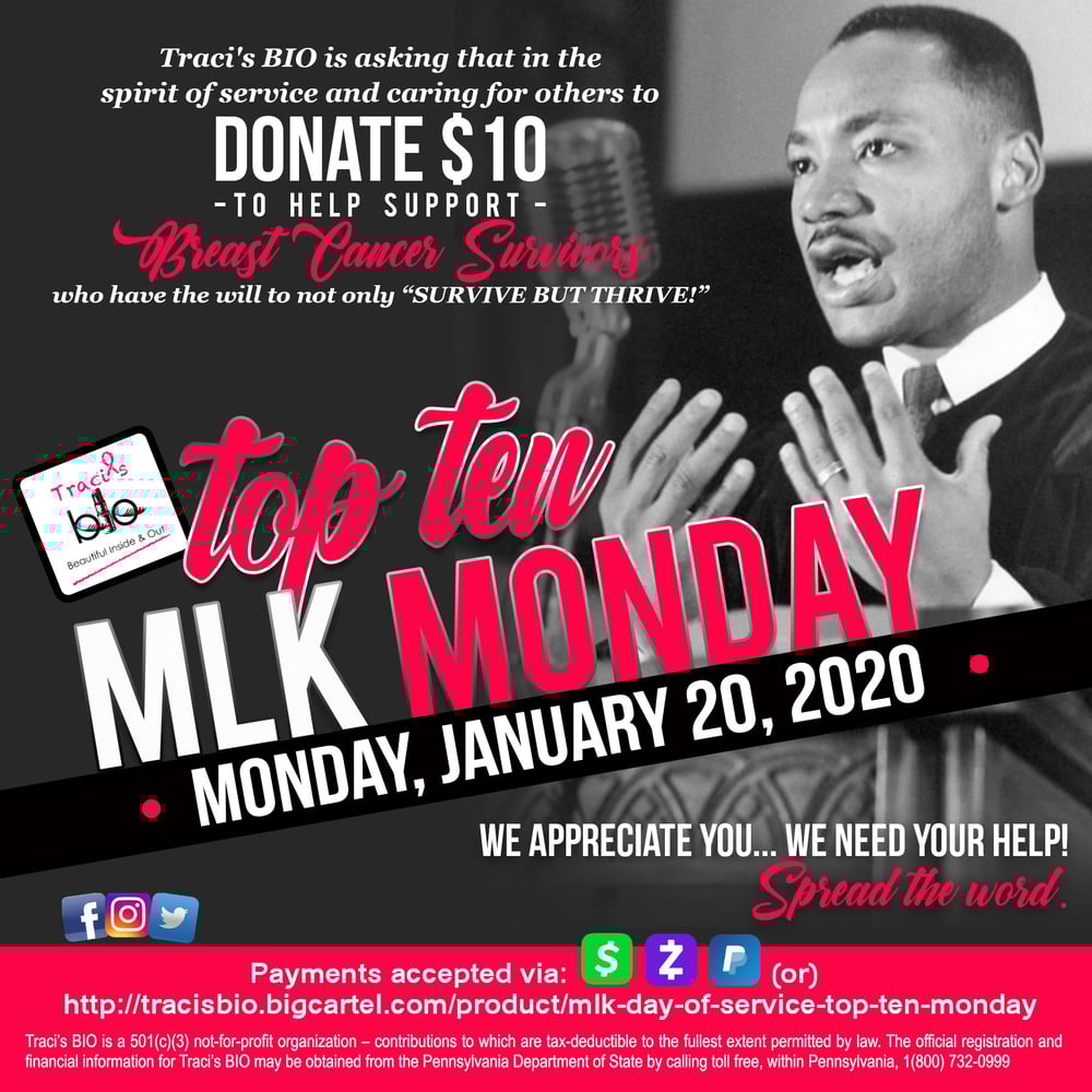 MLK Day of Service Top Ten Monday