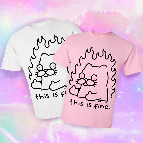 Image of The this is fine cat shirt