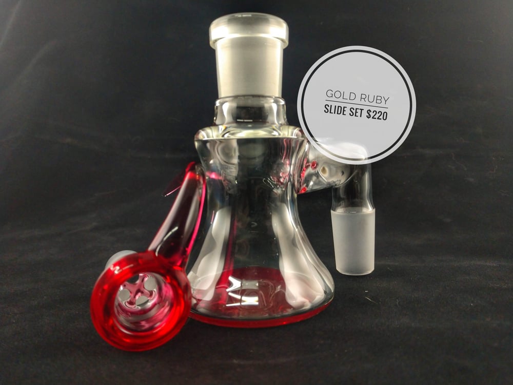 Image of Gold Ruby Ash Catcher/ Slide set