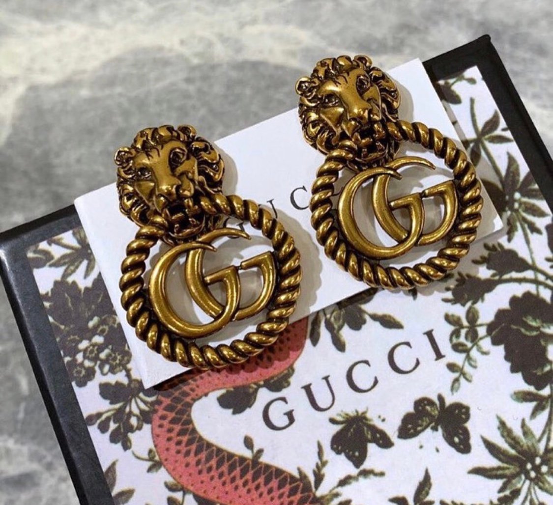 Preowned Authentic Gucci Lionhead earrings | iamCamsCloset ️