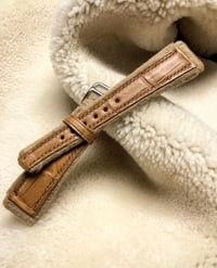 Image 1 of Cashmere and Alligator - limited edition watch strap