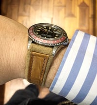 Image 3 of Cashmere and Alligator - limited edition watch strap